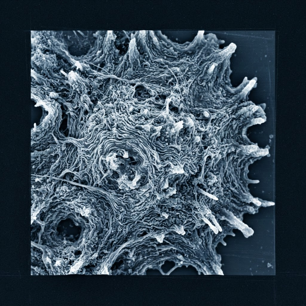 Atomic force microscopy topography scan from Killian's cancer mechanics research